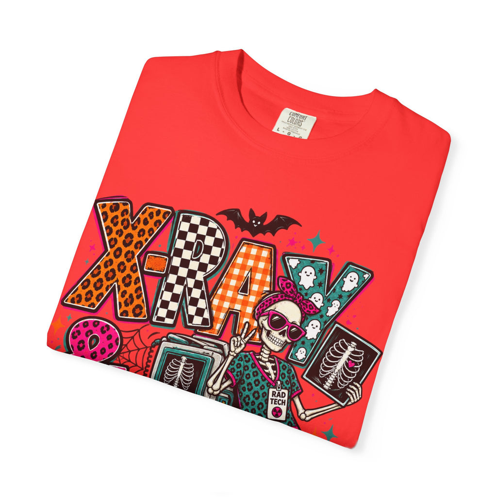 Halloween Floral Witch T-Shirt — "X-Ray & Slay" Graphic Tee